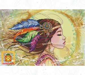 Endergebnis Oraloa Diamond Painting Feder im Wind