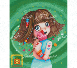 Endergebnis Oraloa Diamond Painting Lolly Heart