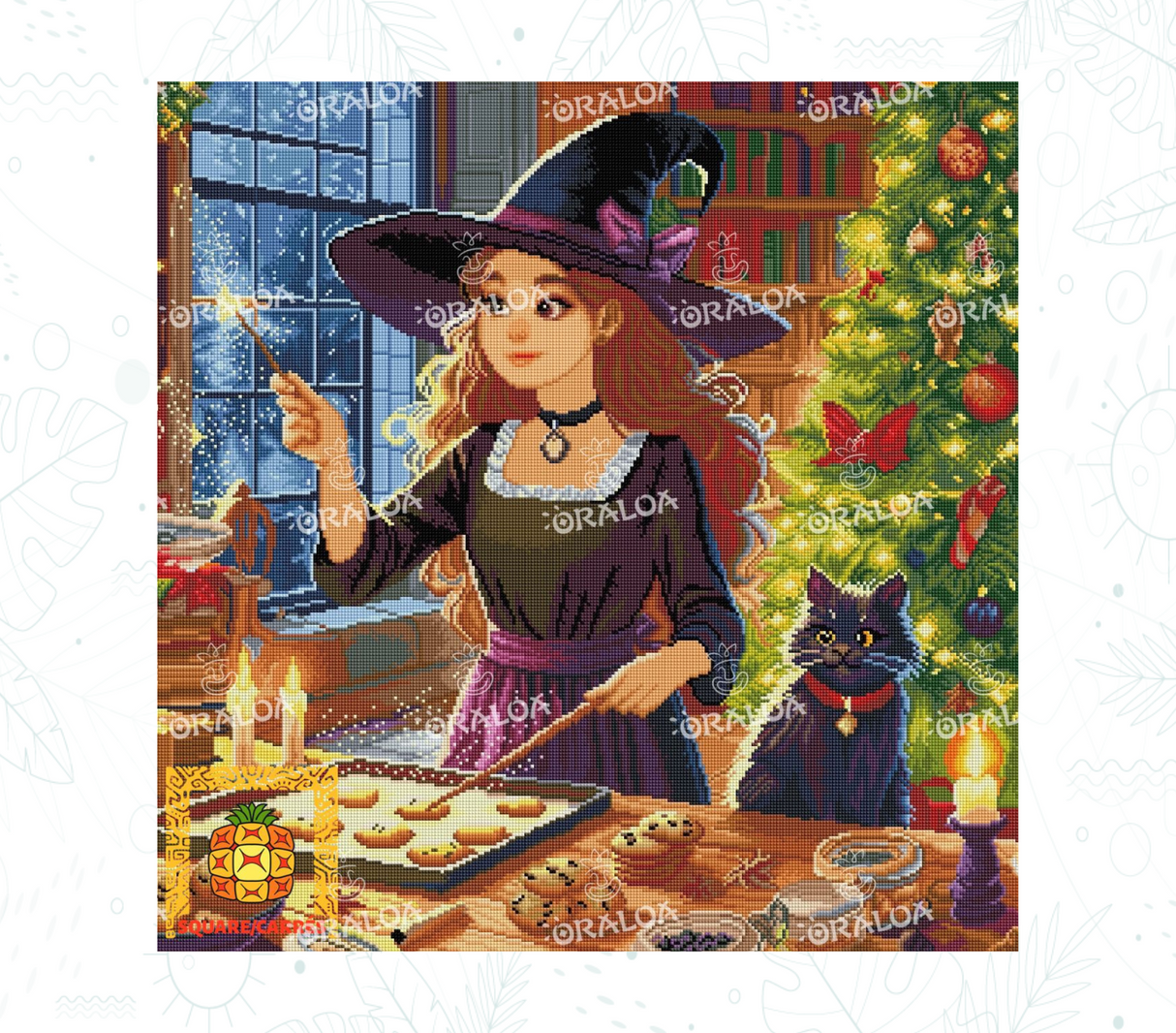 Zoom Diamond Painting Oraloa Christmas Witch - Kit creativo