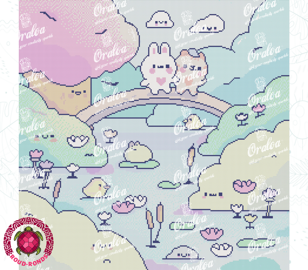Detail Diamond Painting Cute Park Oraloa - Diamantstickerei