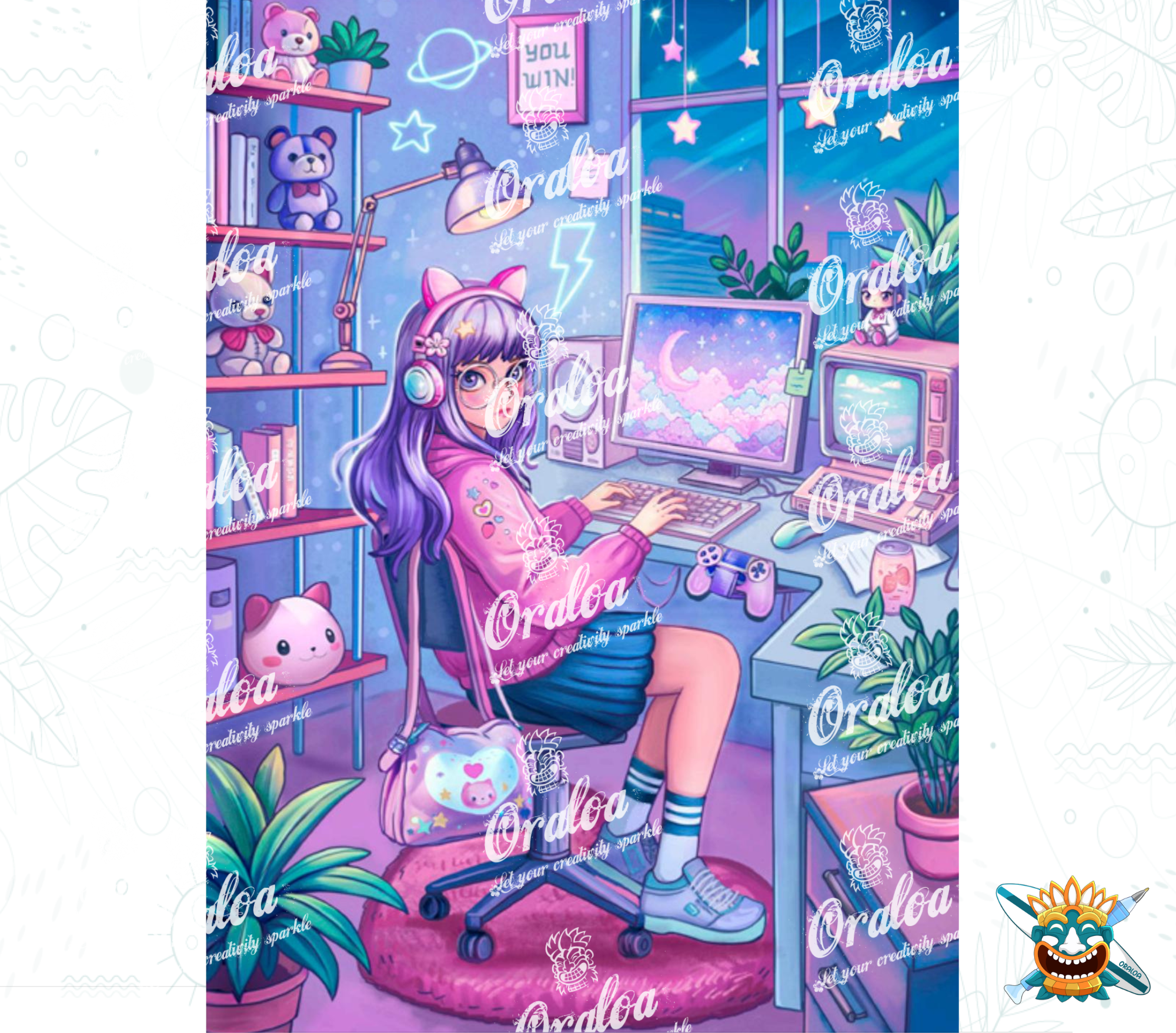 Diamond Painting Let's Game - Oraloa Kreativset Diamantstickerei