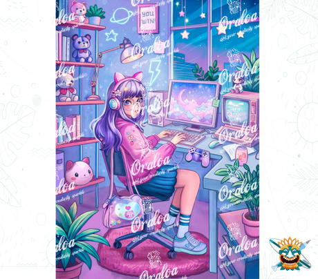 Diamond Painting Let's Game - Oraloa Kreativset Diamantstickerei