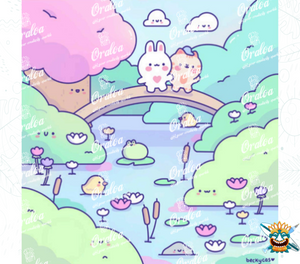 Kit Diamond Painting Oraloa Cute Park - Entspannende Diamantstickerei