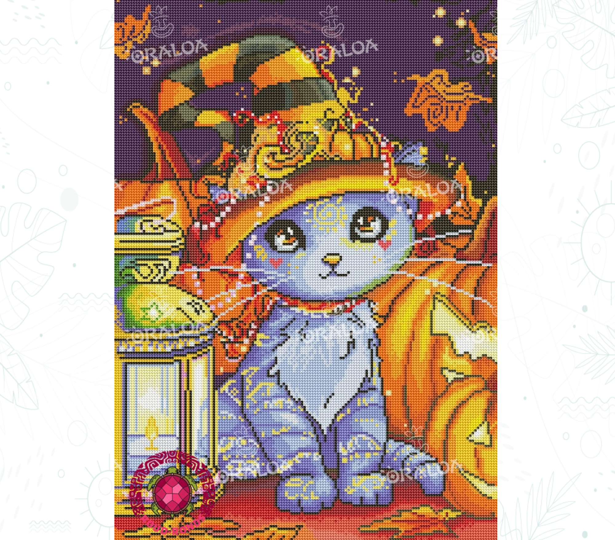Ergebnis Diamond Painting Mein Kleiner Halloween-Dämon - Oraloa Kunsttherapie