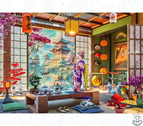 Diamond Painting Japan Tea Room - Oraloa Diamond Painting kreativ