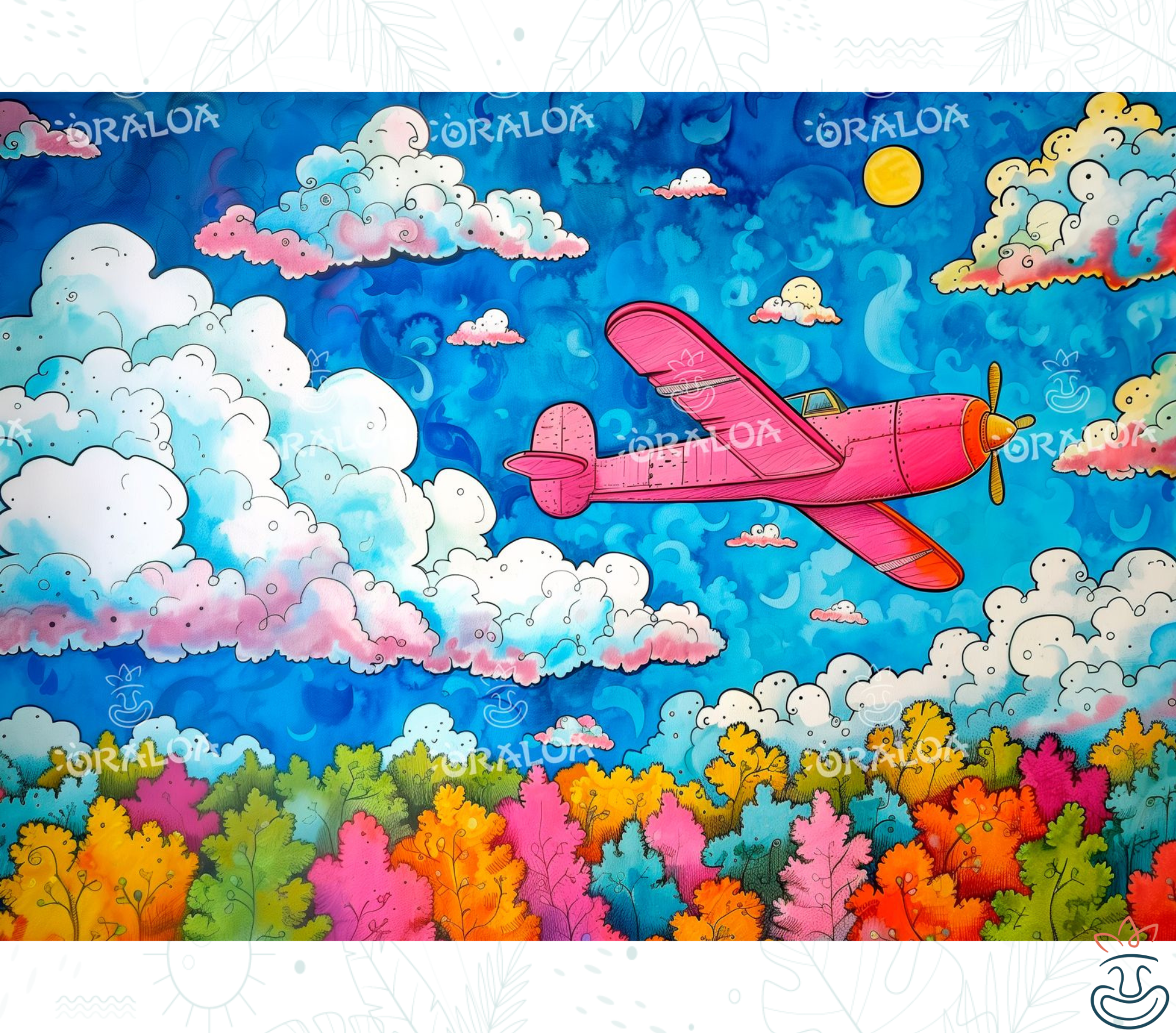 Oraloa Cloud Flying - Diamond Painting Kunsttherapie-Komplettset