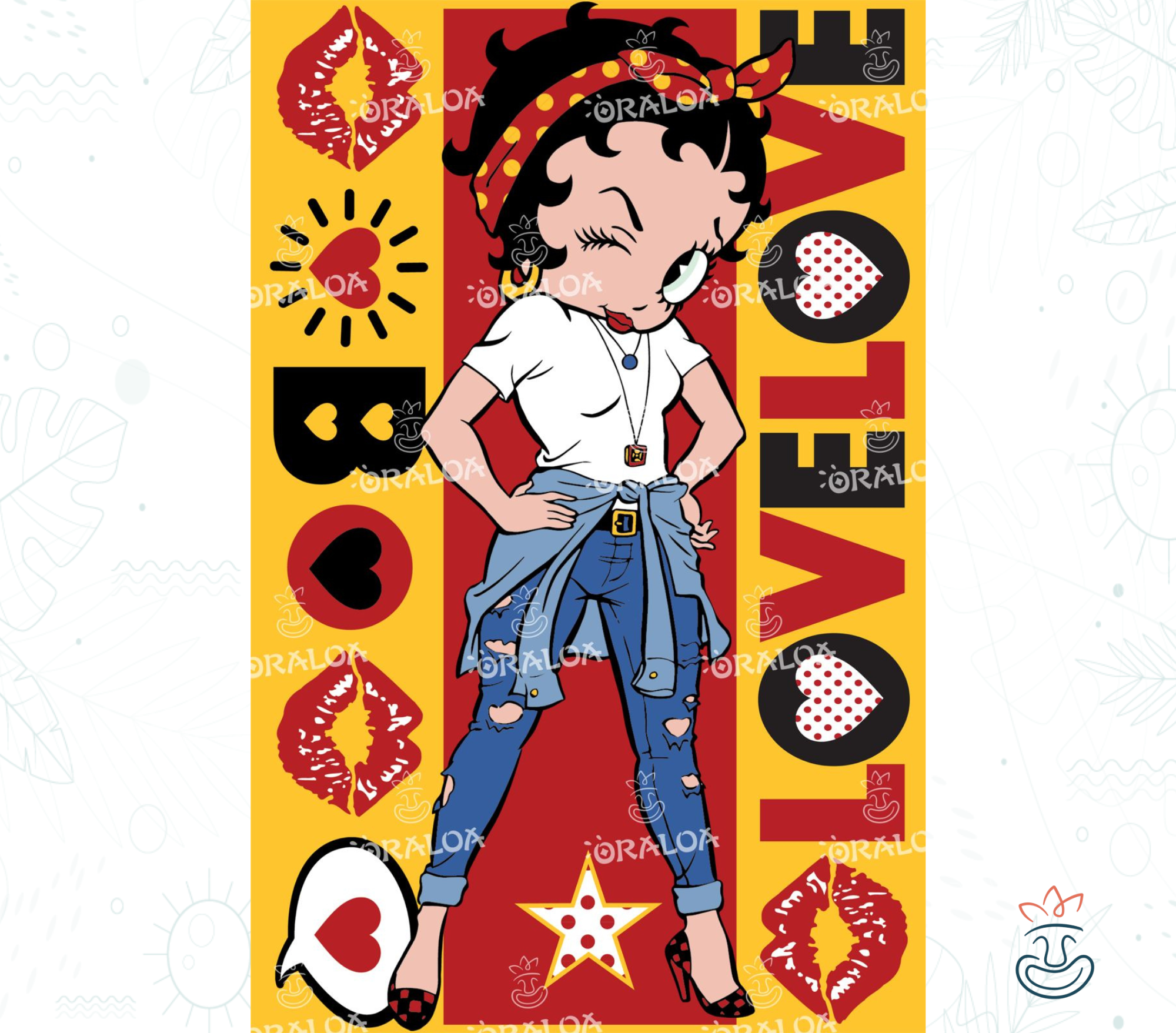 Diamantstickerei Betty Boop™ Love - Oraloa Diamond Painting kreativ