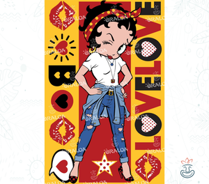 Diamantstickerei Betty Boop™ Love - Oraloa Diamond Painting kreativ