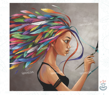 Feathers Oraloa - Diamond Painting entspannende Diamantstickerei