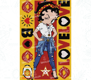Zoom Diamond Painting Oraloa Betty Boop™ Love - Kreativset