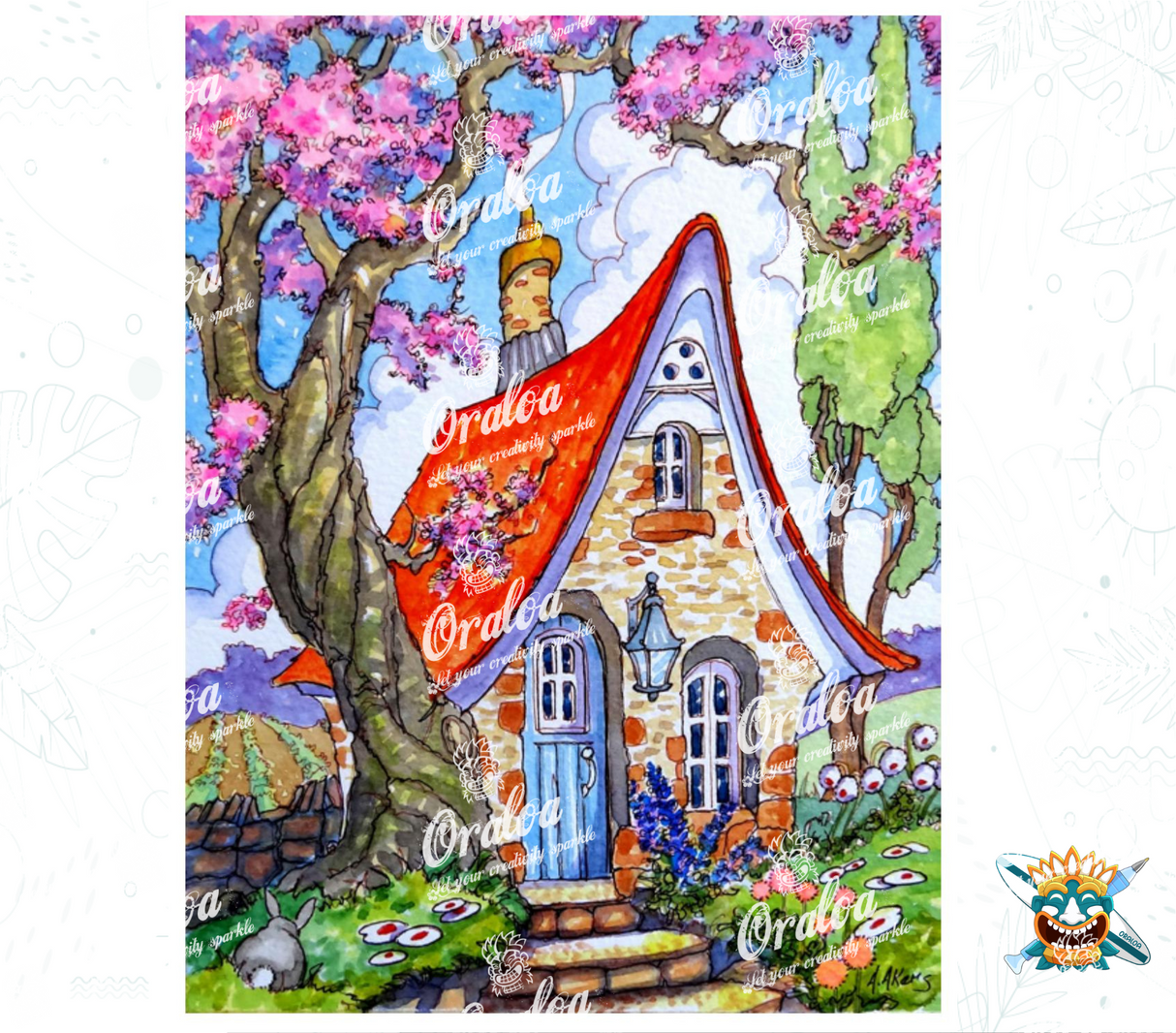 Oraloa Diamond Painting Divinely Downsized - Diamantstickerei-Kit Kunsttherapie