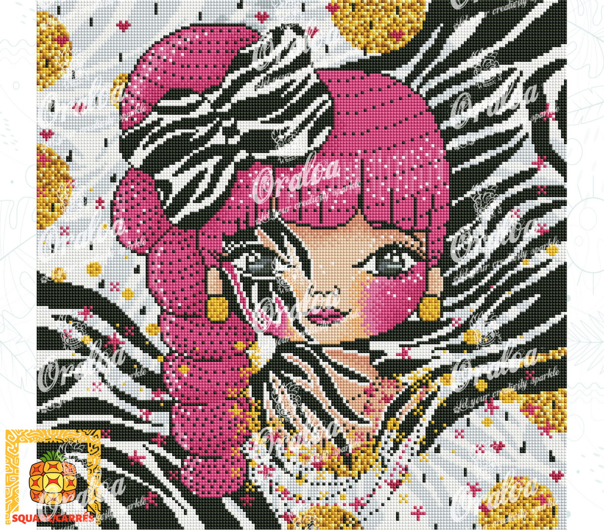 Endergebnis Oraloa Diamond Painting Pink Glam Rock