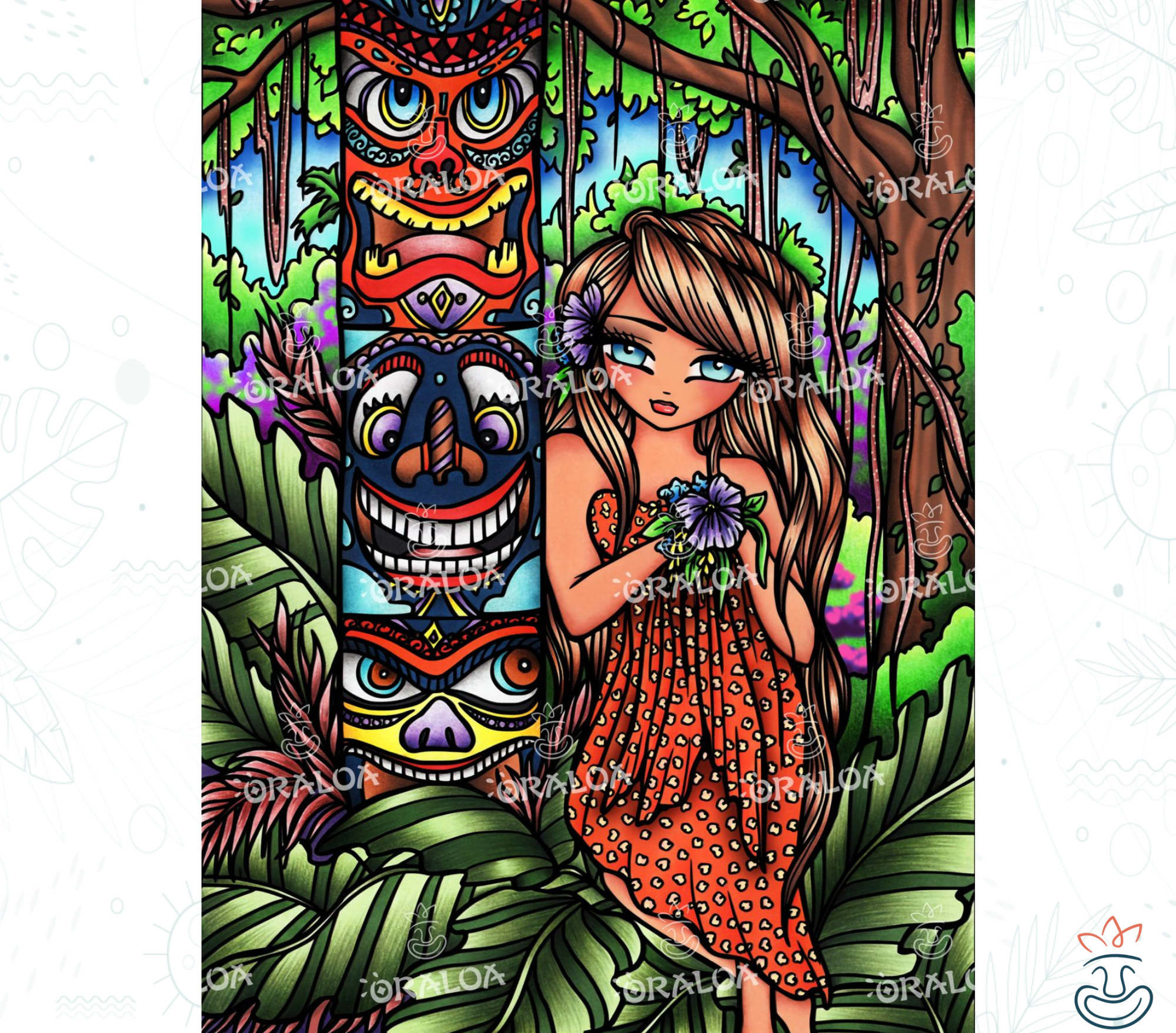 Diamond Painting Totemprinzessin - Oraloa Kreativset Diamantstickerei