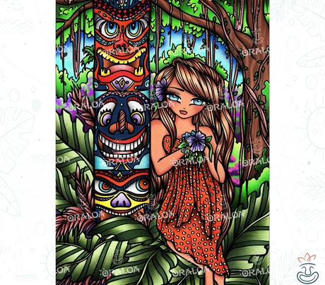Diamond Painting Totemprinzessin - Oraloa Kreativset Diamantstickerei