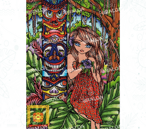Detail Diamond Painting Totemprinzessin Oraloa - Diamantstickerei