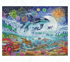 Vorschau Kit Oraloa Diamond Painting Orca Moonlight
