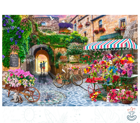 Kit Diamond Painting Oraloa The Flower Market - Entspannende Diamantstickerei