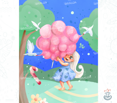 Kit Diamond Painting Oraloa Sweet Cotton - Entspannende Diamantstickerei