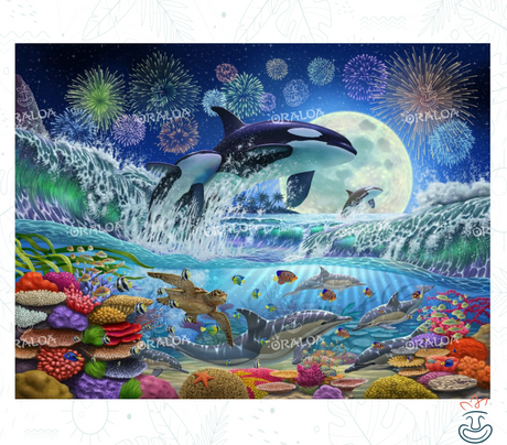 Diamond Painting Orca Moonlight - Oraloa Kreativset Diamantstickerei