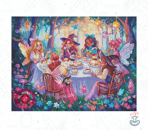 Detail Diamond Painting Tea Party Oraloa - Diamantstickerei