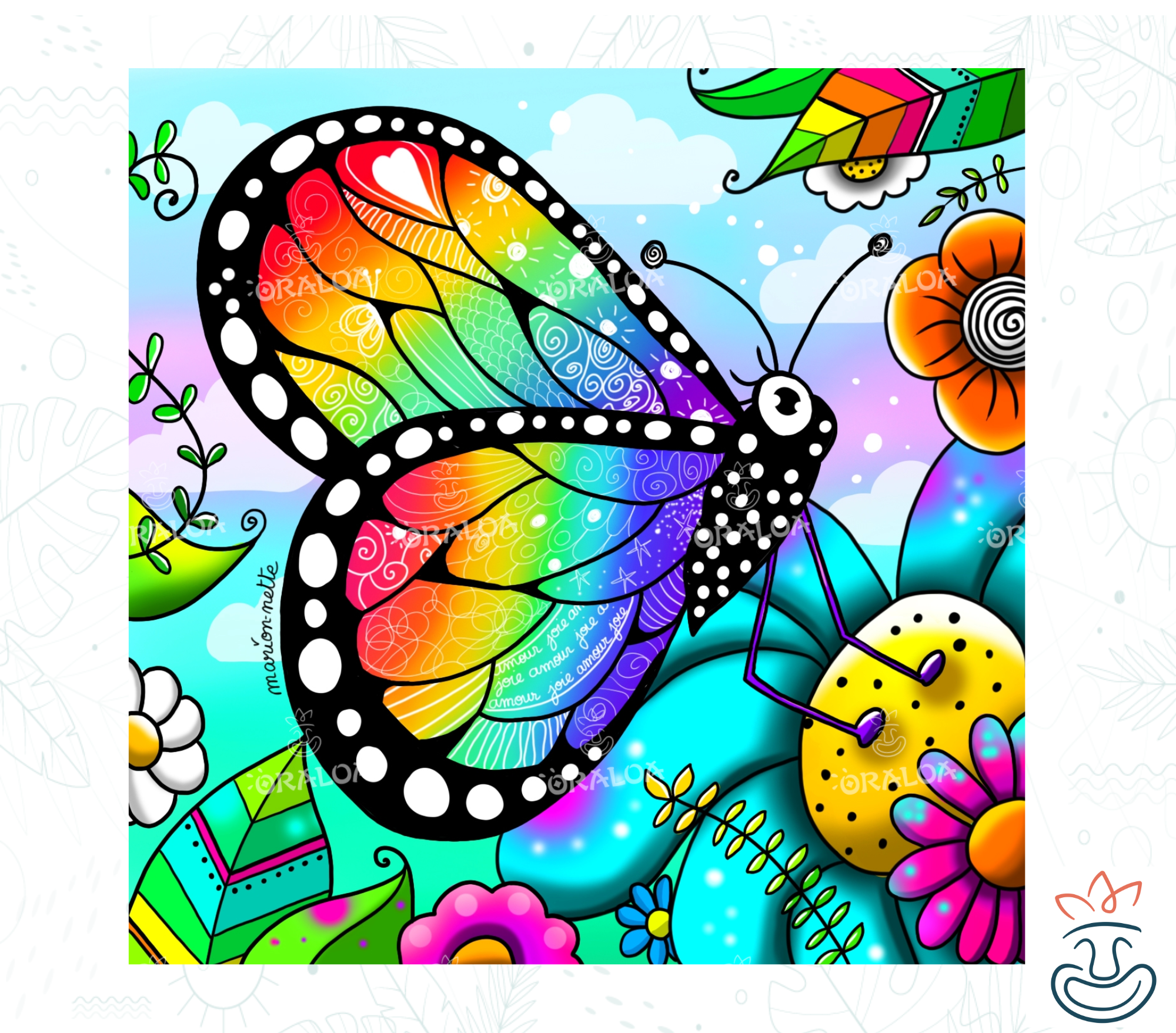 Kit Diamond Painting Oraloa Schmetterling - Entspannende Diamantstickerei