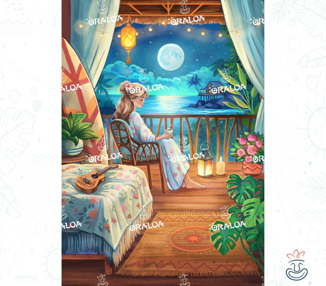 Oraloa Hawaii Schlafzimmer - Diamond Painting Kunsttherapie Komplettset