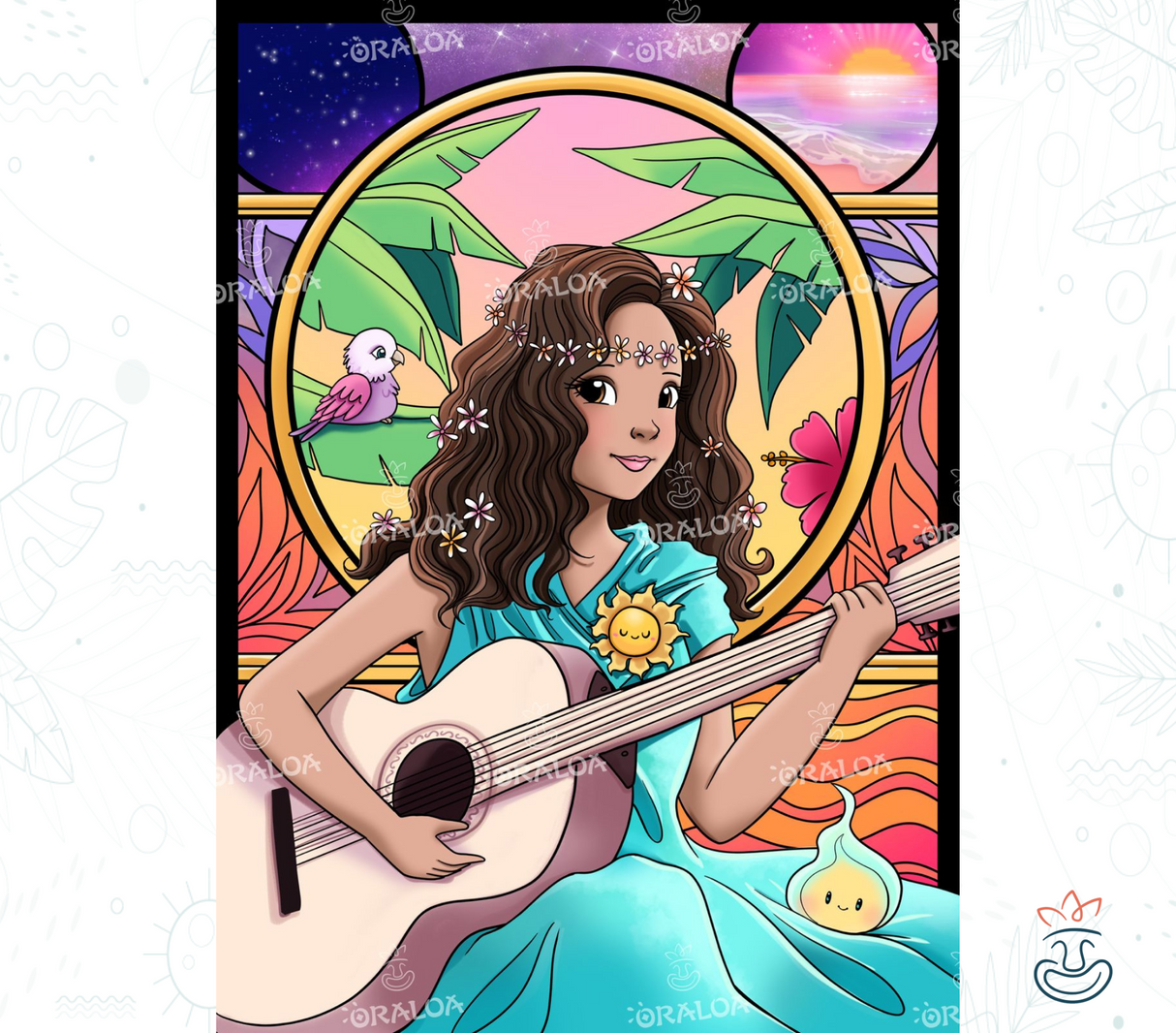 Diamantstickerei Muse eines Sommerabend-Sonnenuntergangs - Oraloa Diamond Painting kreativ