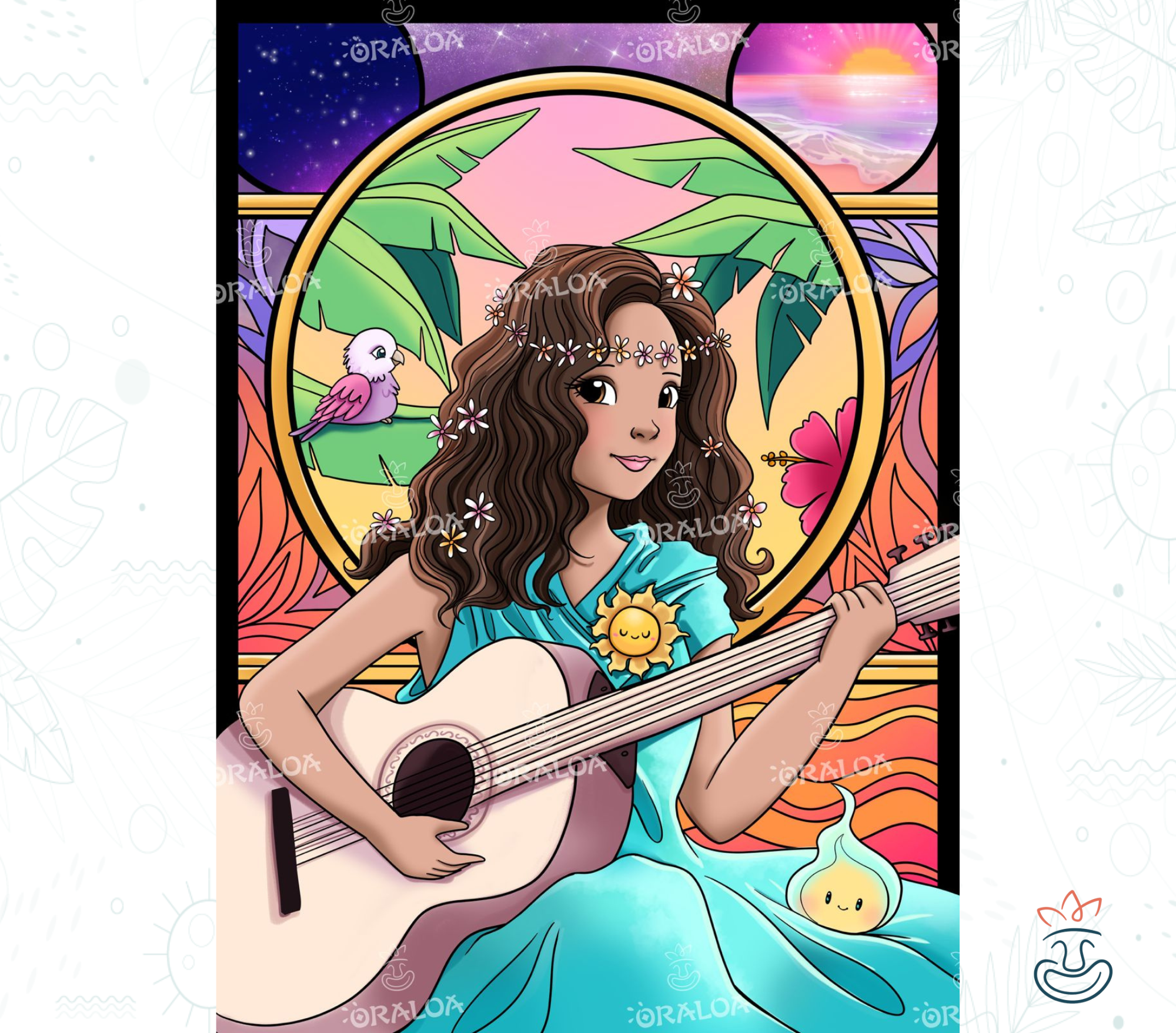 Diamantstickerei Muse eines Sommerabend-Sonnenuntergangs - Oraloa Diamond Painting kreativ