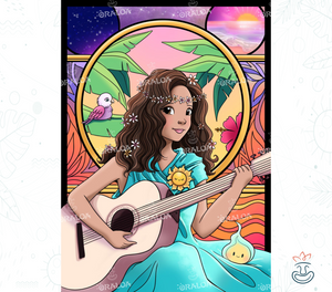 Diamantstickerei Muse eines Sommerabend-Sonnenuntergangs - Oraloa Diamond Painting kreativ