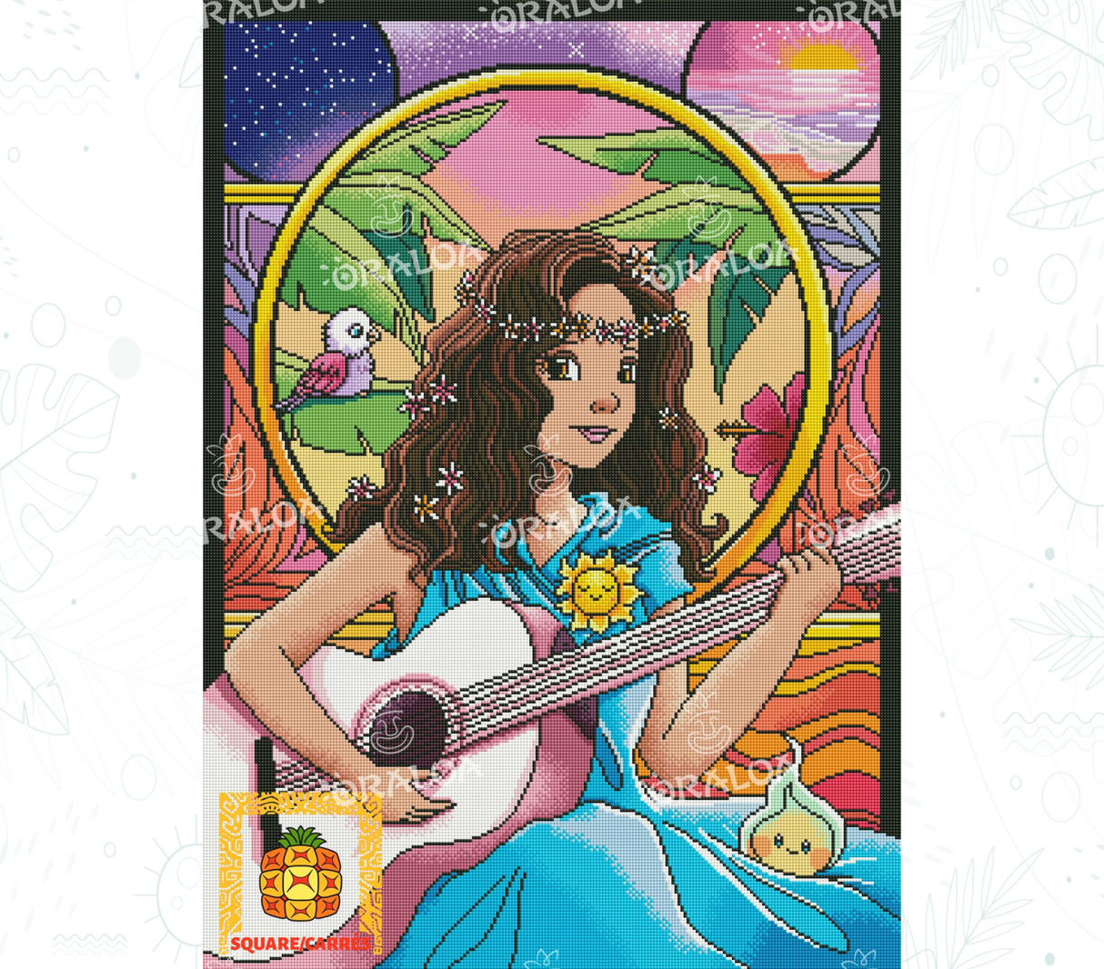 Endergebnis Oraloa Diamond Painting Muse eines Sommerabend-Sonnenuntergangs