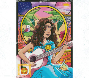 Endergebnis Oraloa Diamond Painting Muse eines Sommerabend-Sonnenuntergangs