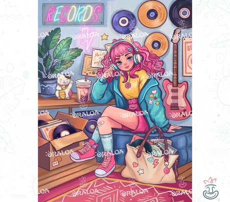 Diamantstickerei Records - Oraloa Diamond Painting kreativ
