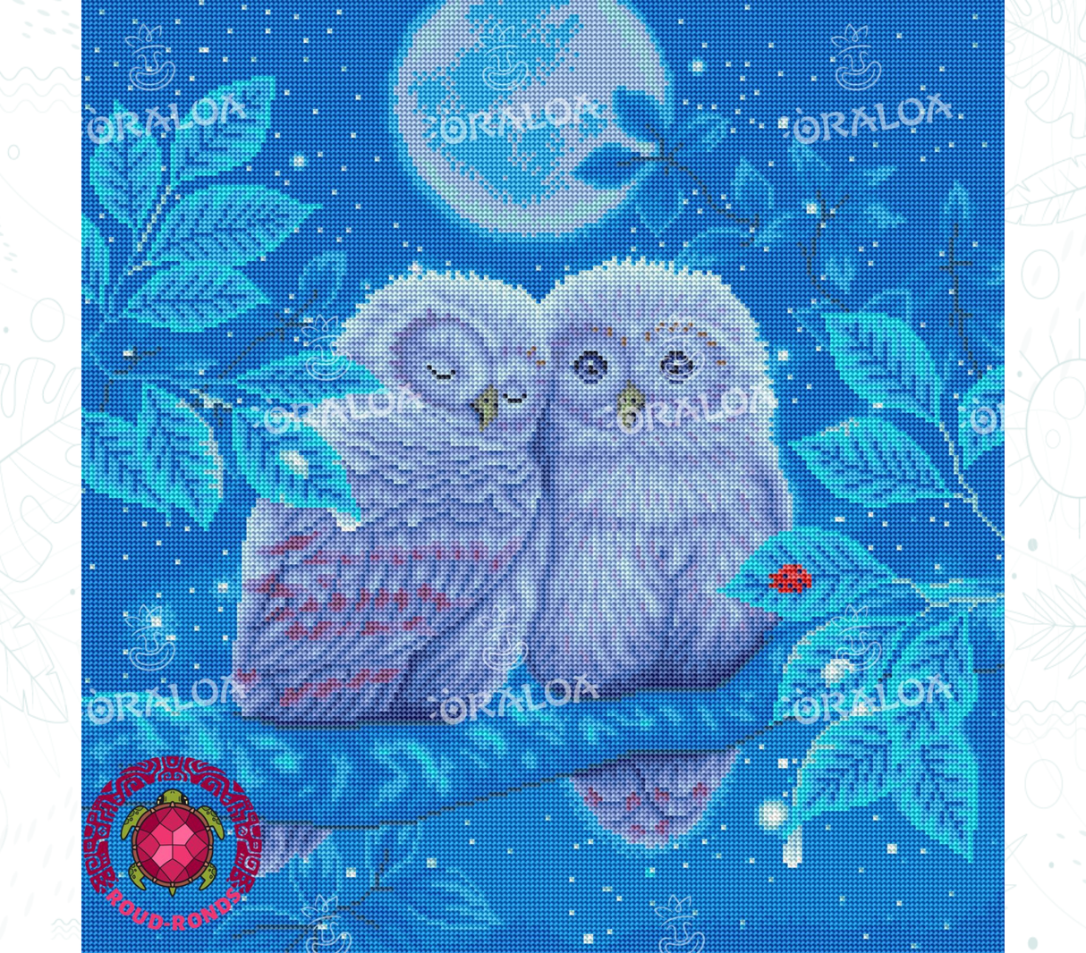 Beispiel Diamantstickerei Owl Moonlight - Oraloa Diamond Painting