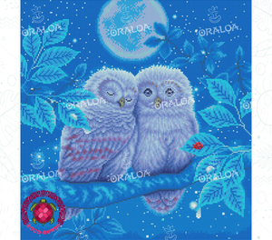 Beispiel Diamantstickerei Owl Moonlight - Oraloa Diamond Painting
