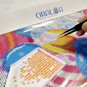 Zoom Diamond Painting Oraloa Cats with Books - Kit creativo
