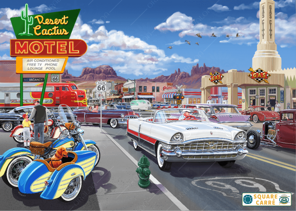 Ergebnis Diamond Painting Route 66 - Oraloa Kunsttherapie