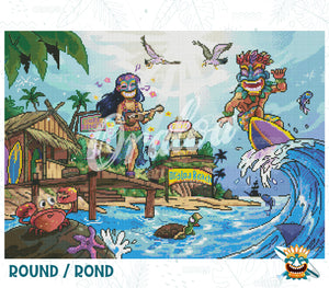 Detail Diamond Painting Oraloa Beach Oraloa - Diamantstickerei