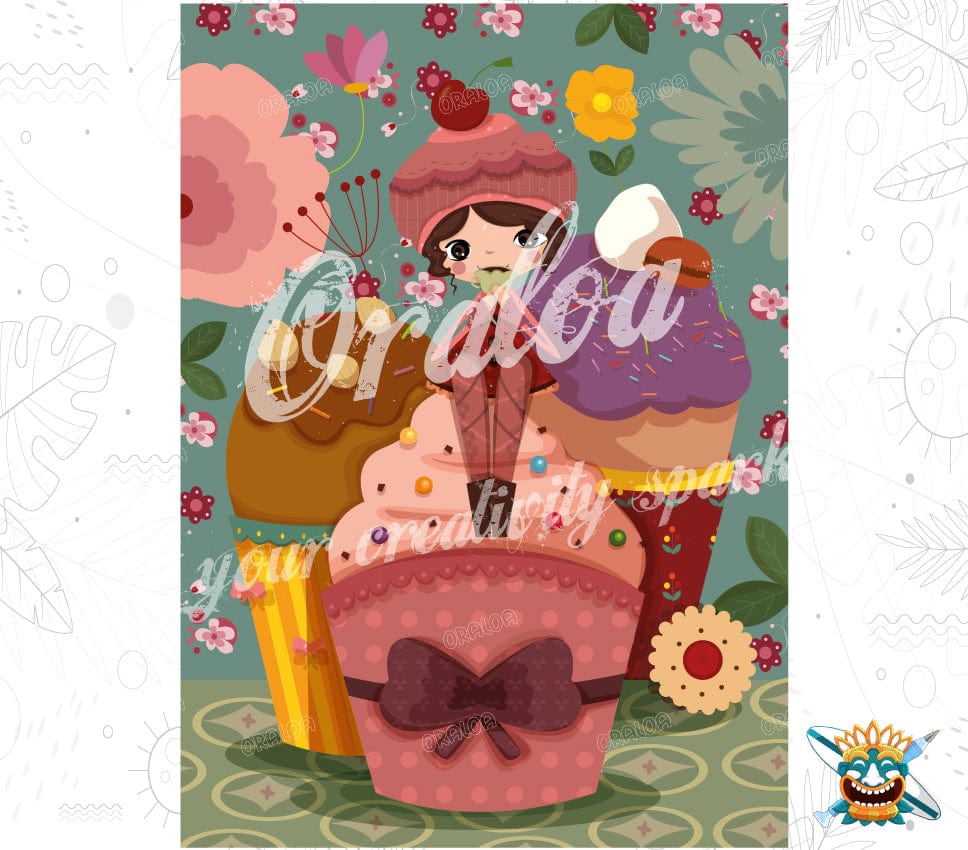 Diamond Painting Cupcake - Oraloa Kreativset Diamantstickerei