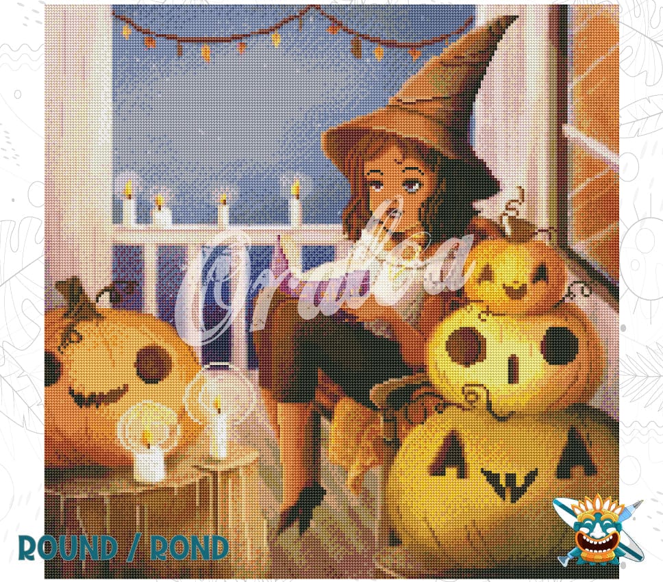Beispiel Diamantstickerei Halloween Night - Oraloa Diamond Painting