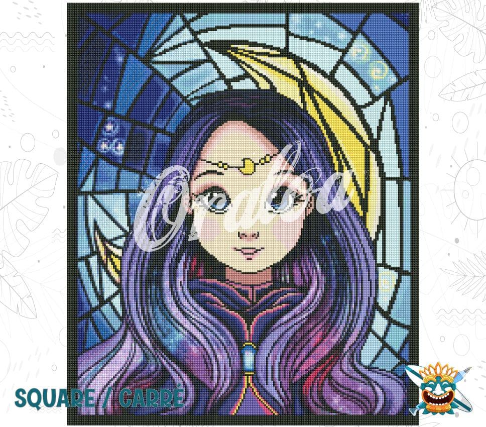 Detail Diamond Painting Hello Moon Oraloa - Diamantstickerei