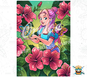 Hibiskus Oraloa - Diamond Painting entspannende Diamantstickerei