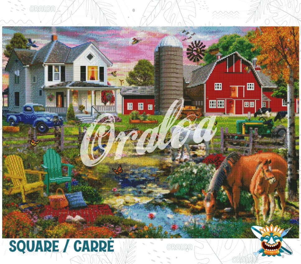 Zoom Diamond Painting Oraloa Makay Farm - Kreativset