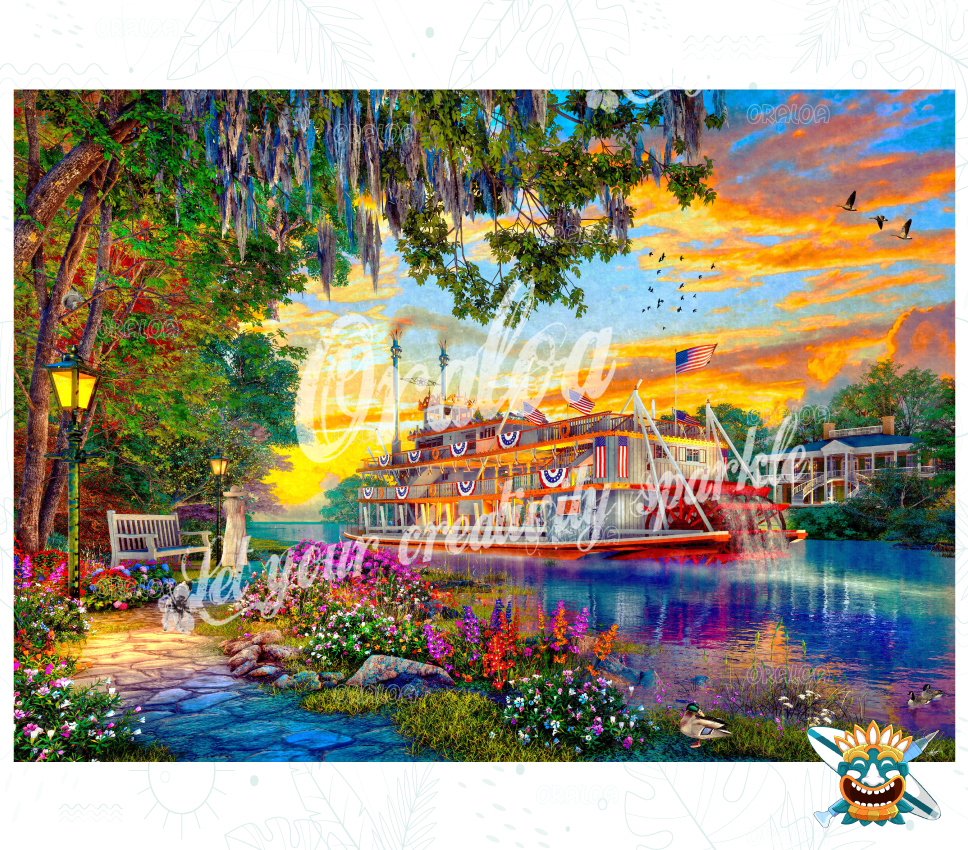 Oraloa Mississippi Cruise - Diamond Painting vollständiges Kunsttherapie-Set