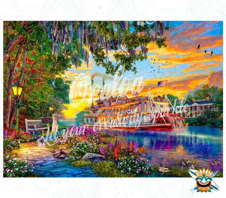 Oraloa Mississippi Cruise - Diamond Painting vollständiges Kunsttherapie-Set