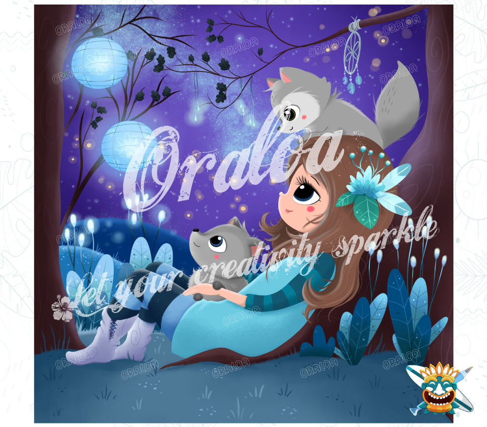 Nacht der Wölfe - Oraloa Diamond Painting Kunsttherapie-Set