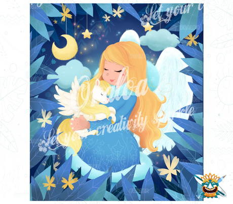 Oraloa Diamond Painting Totem Pegase - Diamantstickerei-Kit Kunsttherapie
