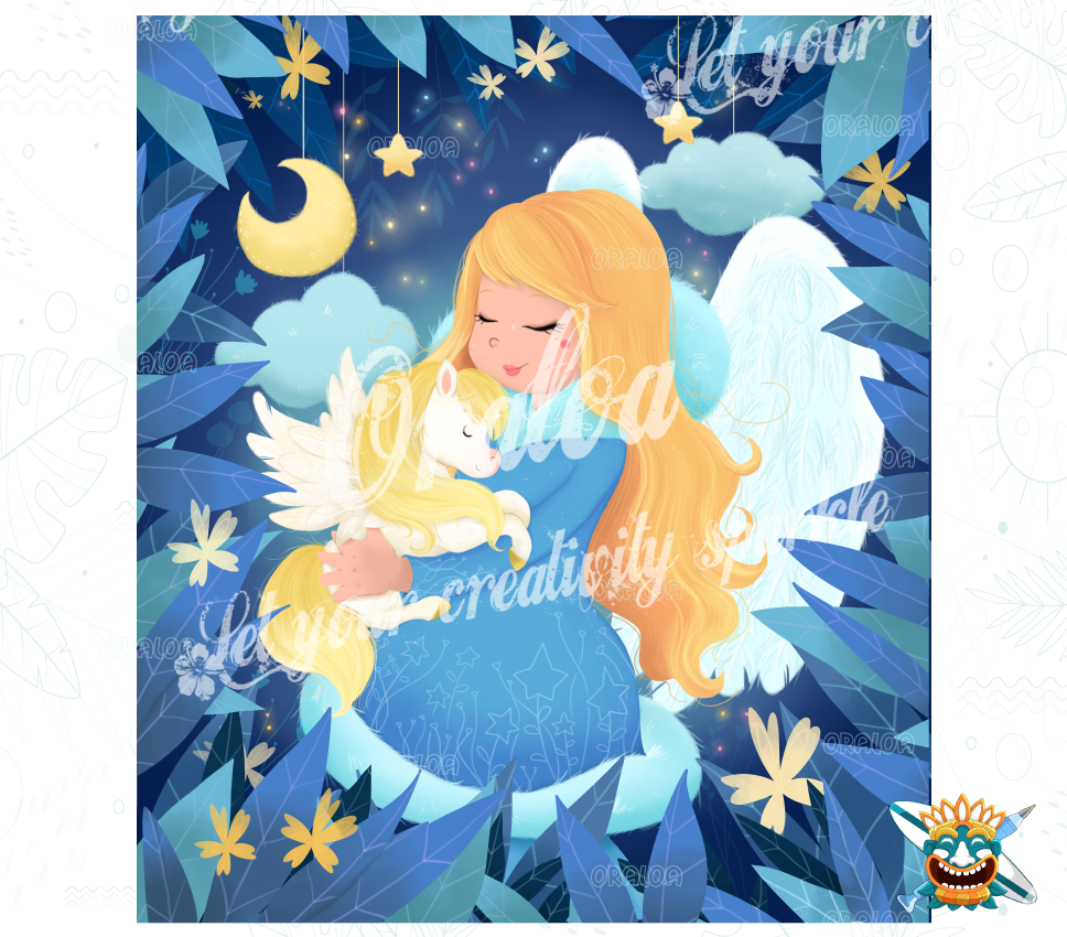 Oraloa Diamond Painting Totem Pegasus - Diamond embroidery art therapy kit