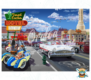 Oraloa Diamond Painting Route 66 - Diamantstickerei-Set Kunsttherapie