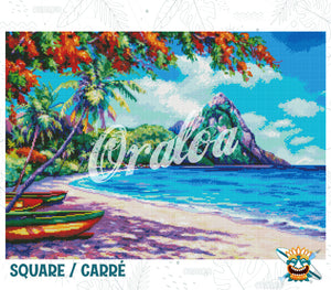 Zoom Diamond Painting Oraloa Soufriere Bay - Kreativset