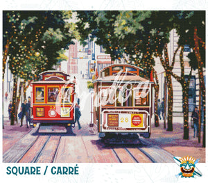 Beispiel Diamantstickerei San Francisco Cable Cars - Oraloa Diamond Painting